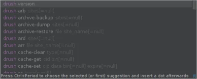Автозаполнение Drush