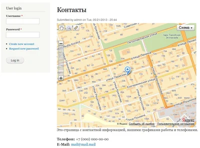 Простая карта от Yandex.