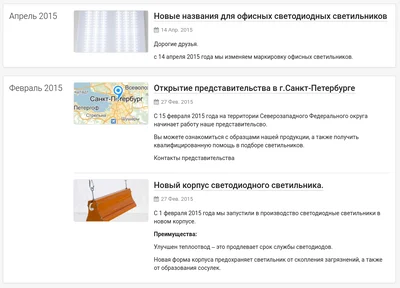 Группировка новостей по месяцу и году.