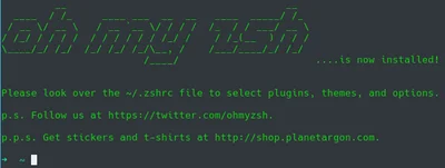 Oh My Zsh после установки