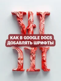 Как в Google Docs добавлять шрифты